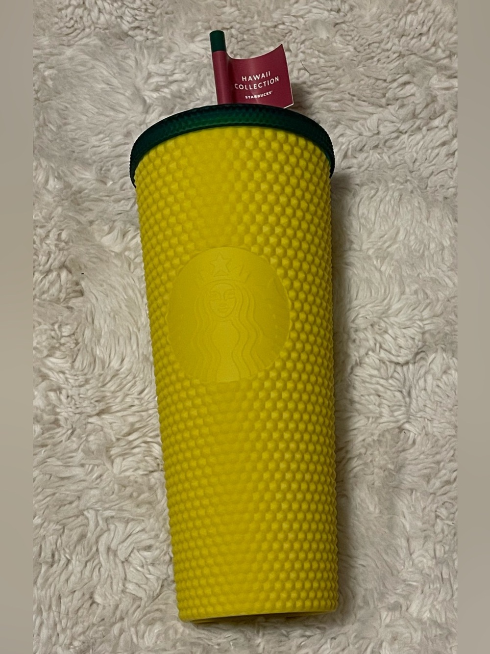 Starbucks 2020 Hawaii Pineapple Studded Venti Tumbler 24 Oz Green Yellow NWT